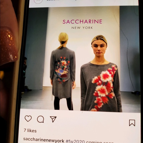 saccharine Sweaters - NWT Saccharine Patterned Crew Sweater